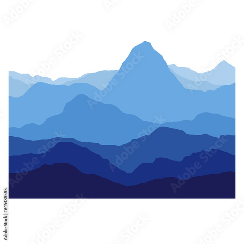 Mountain layers landscape 