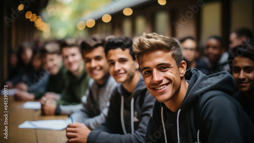 group of young male students at university © Miljan Živković