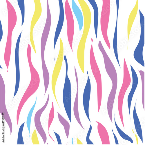 Animal Pattern Pastel Blue yellow pink. Trend of 2023. Organic shapes seamless repeat. 