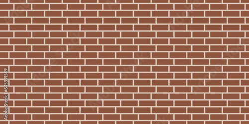 Brick wall seamless pattern. Classic brickwork architecture background. Red geometric repeatable texture