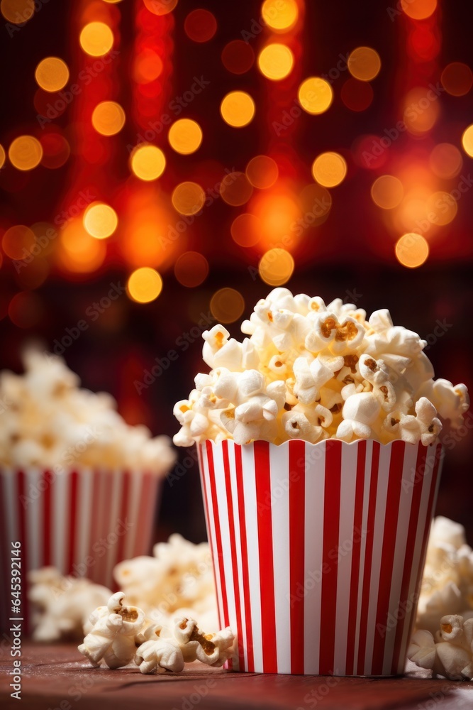 Popcorn stand, cinema shot, movie theatre popcorn Popcorn stand, cinema shot, movie theatre popcorn