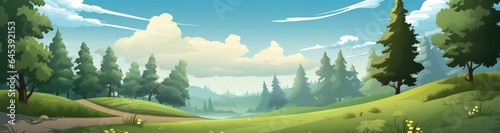Cartoon forest illustration