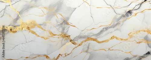 White and gold marble background