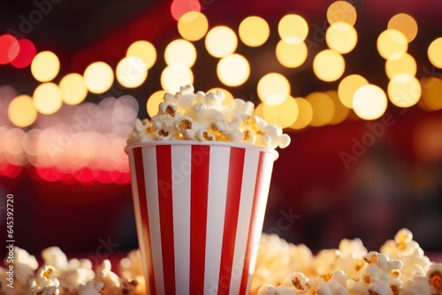 Popcorn stand, cinema shot, movie theatre popcorn
