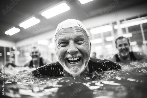 Older people in swimming pool