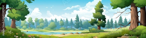 Cartoon forest illustration