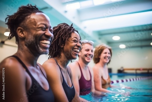 Older people in swimming pool