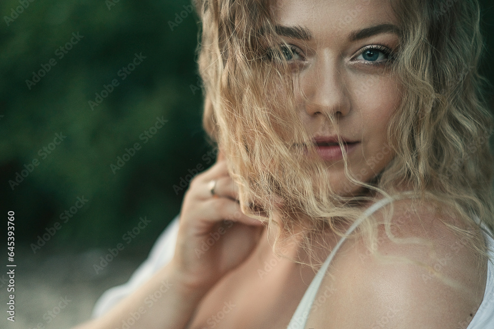 portrait of a young Amazon blonde bitch woman plus size portrait of a young Amazon blonde bitch woman plus size