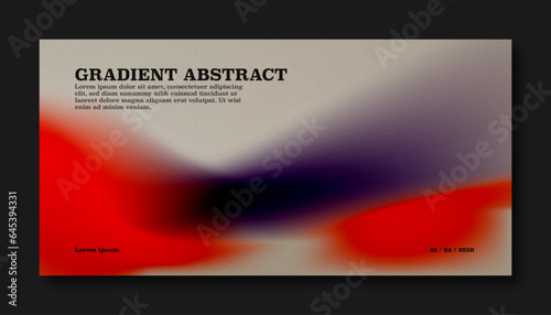 Abstract color gradient modern blurred background and film grain texture template with an elegant	