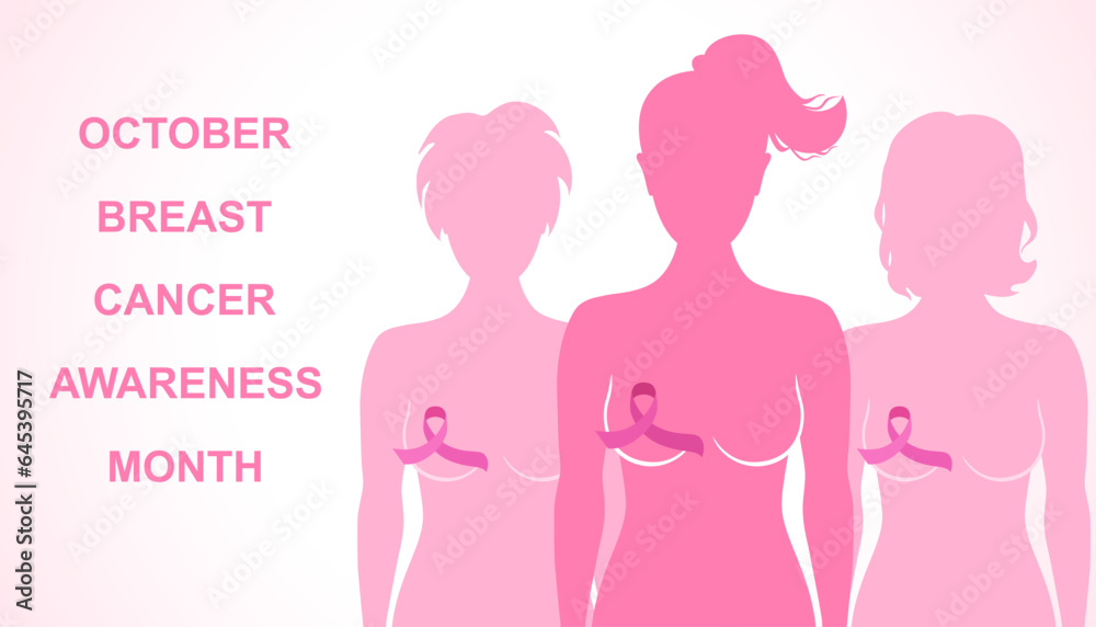 Breast Cancer Awareness. Women of the world against breast cancer. Pink ribbon. Vector illustration. Breast Cancer Awareness. Women of the world against breast cancer. Pink ribbon. Vector illustration.