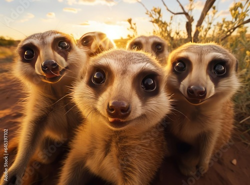 A group of meerkats © cherezoff