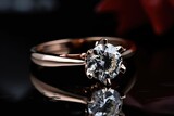 realistic and glamourous ring jewel photography with shiny crystal generative ai