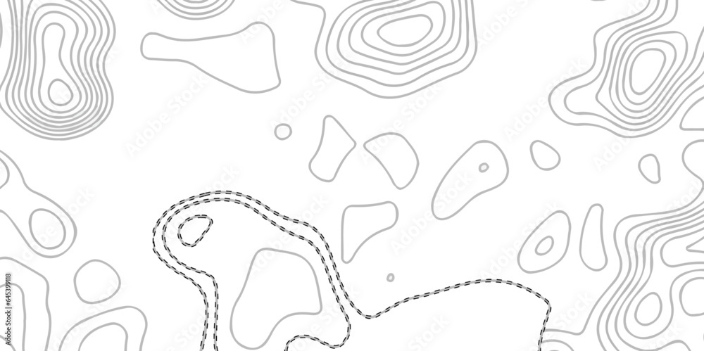 Topographic map background geographic line map with elevation assignments. The black on white contours vector topography stylized height of the lines map. Topographic map background geographic line map with elevation assignments. The black on white contours vector topography stylized height of the lines map.