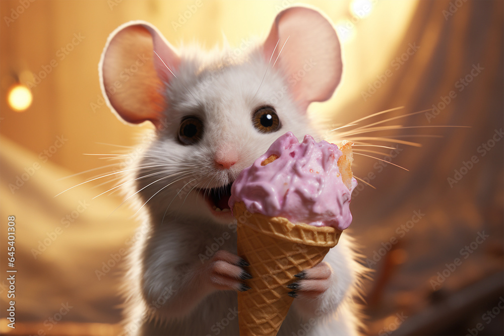 mice eat ice cream