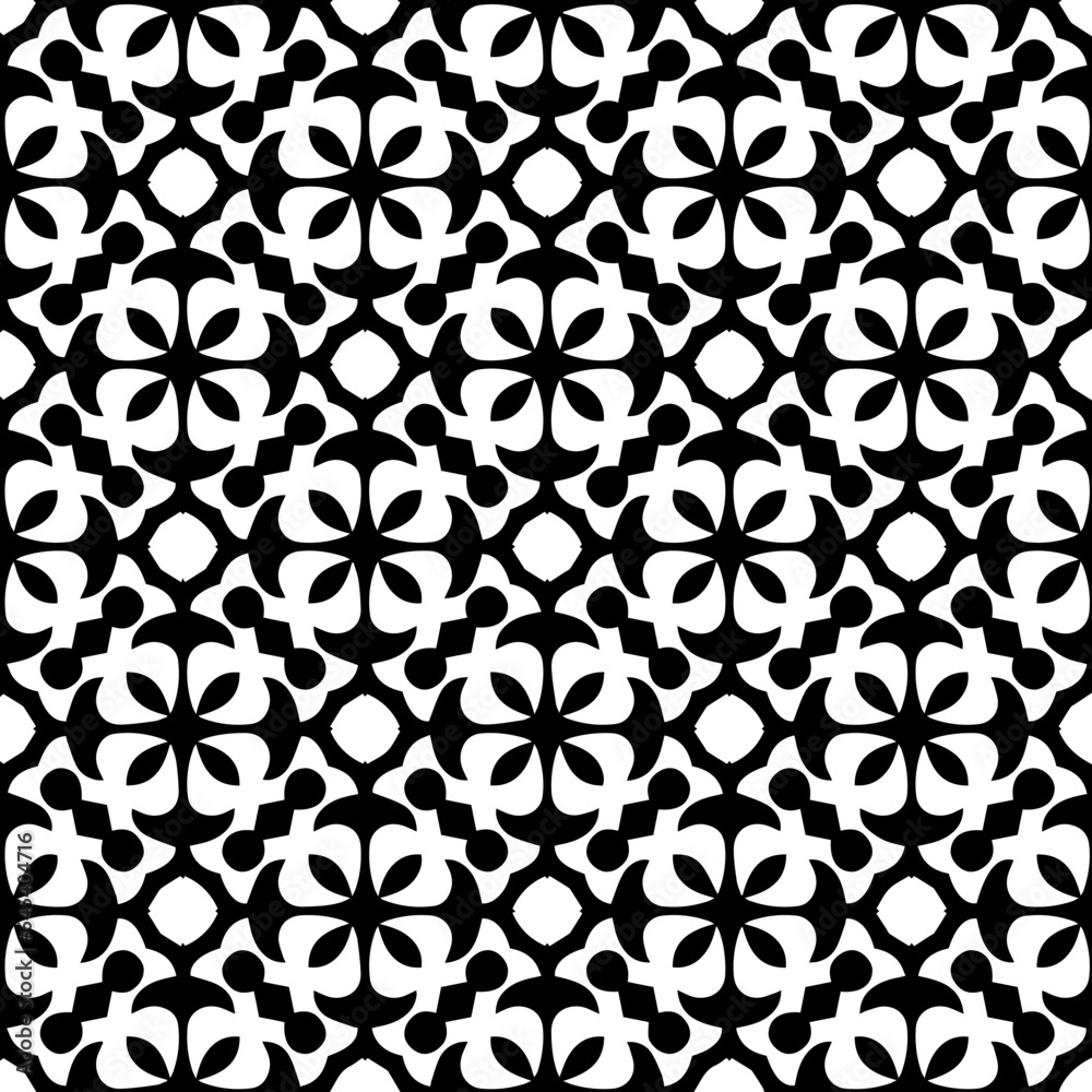 White background with black pattern. Seamless texture for fashion, textile design,  on wall paper, wrapping paper, fabrics and home decor. Simple repeat pattern.