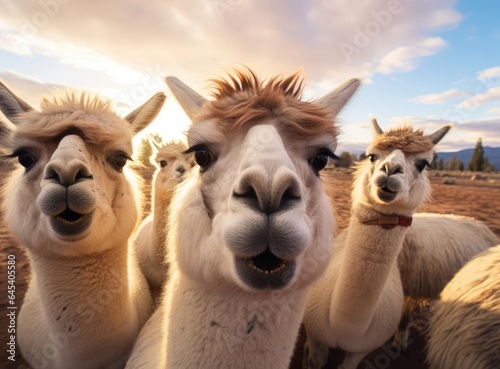 A group of llamas