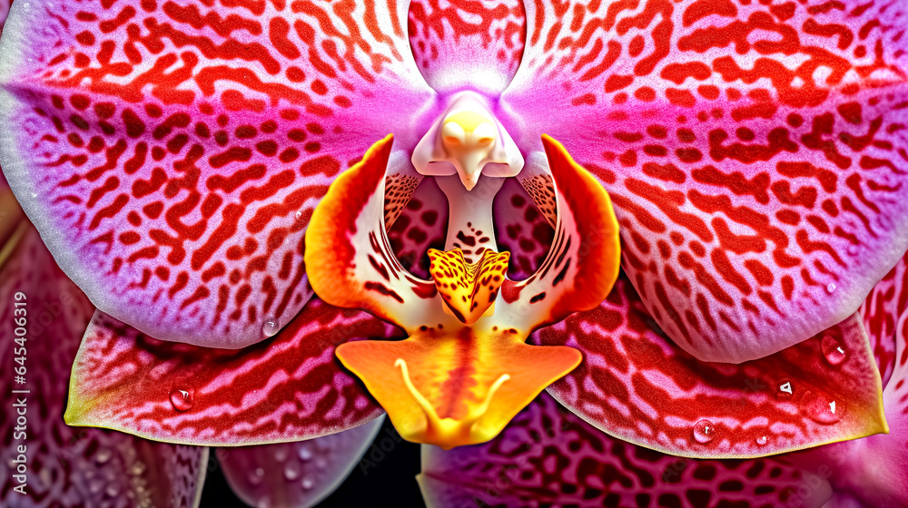 Naklejka premium red beauty orchid flower