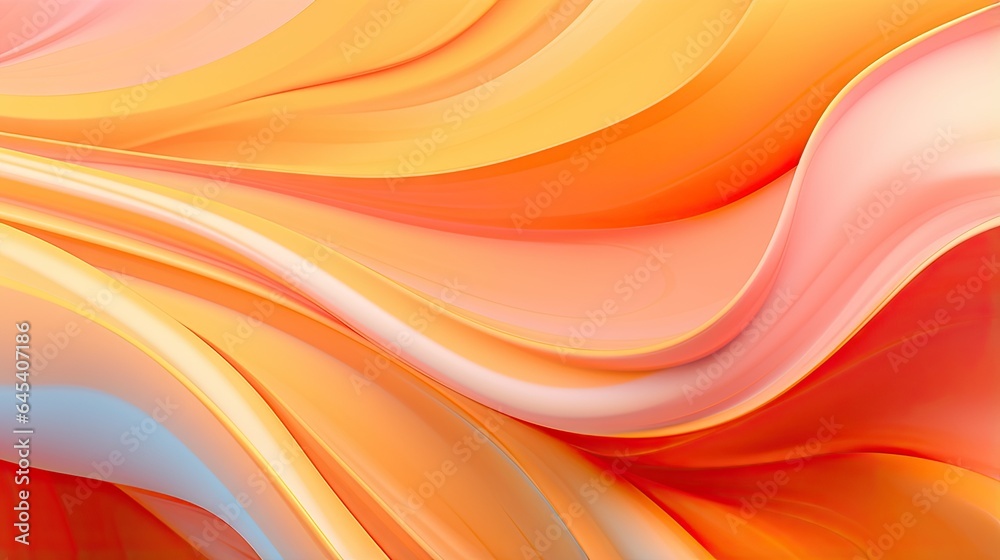 an abstract image of a yellow and orange wave pattern on a white background. generative ai an abstract image of a yellow and orange wave pattern on a white background. generative ai