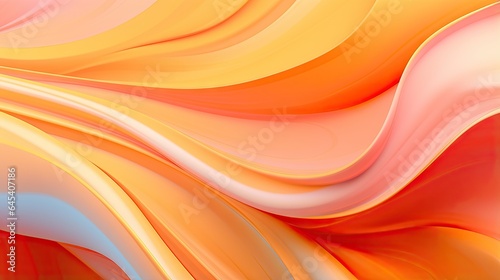  an abstract image of a yellow and orange wave pattern on a white background. generative ai