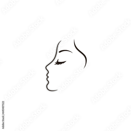 beauty logo, woman face logo, simple face logo