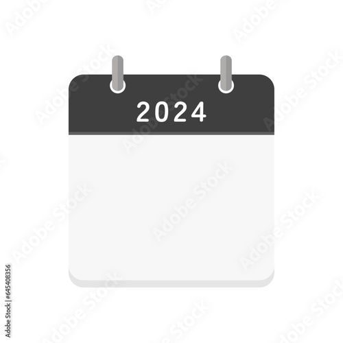 2024年の白紙の日めくりカレンダーのアイコン - 暦のテンプレート
