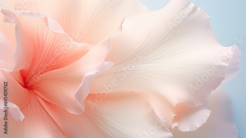  a close up of a pink flower with a blue background.  generative ai