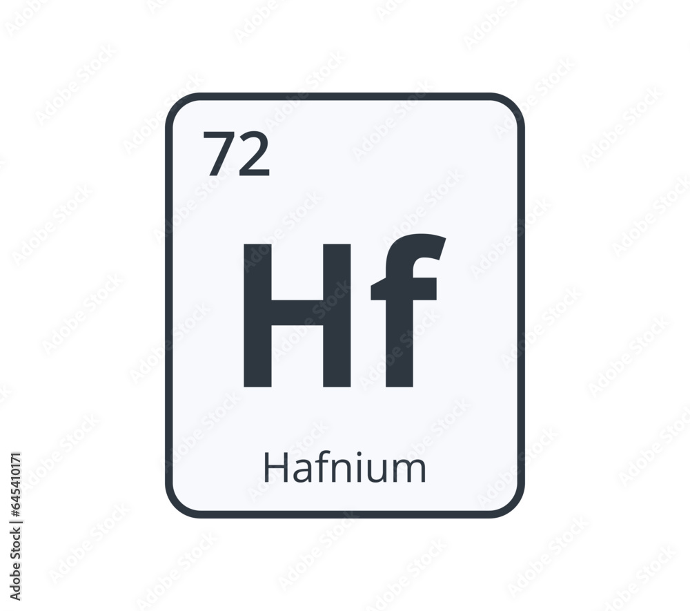 Hafnium Chemical Symbol. Graphic for Science Designs.
Hafnium Chemical Symbol. Graphic for Science Designs.