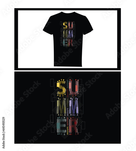 T-shirt design. Summer word design. Vector file design.