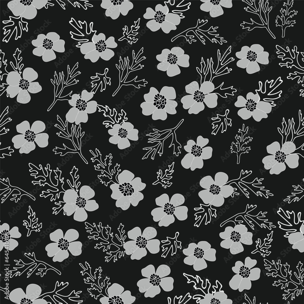 custom made wallpaper toronto digitalGrunge floral seamless pattern
