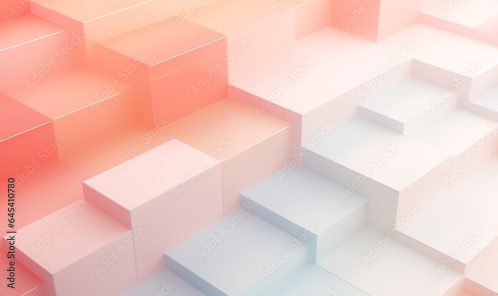 Obraz premium 3Dクラフト 幾何学イメージビジネスイラスト背景