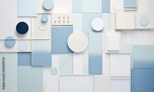 Fototapeta Naklejka Na Ścianę i Meble -  3Dクラフト　幾何学イメージビジネスイラスト背景