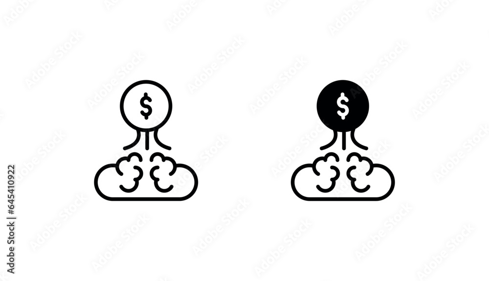 Money Growth icon design with white background stock illustration Money Growth icon design with white background stock illustration