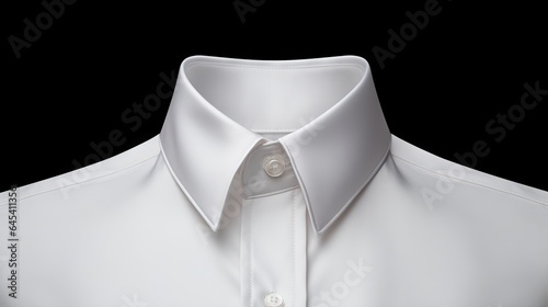  a white dress shirt with a collar and a button down.  generative ai photo