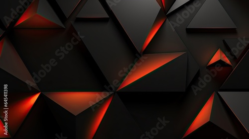  a black and red abstract background with a variety of shapes.  generative ai