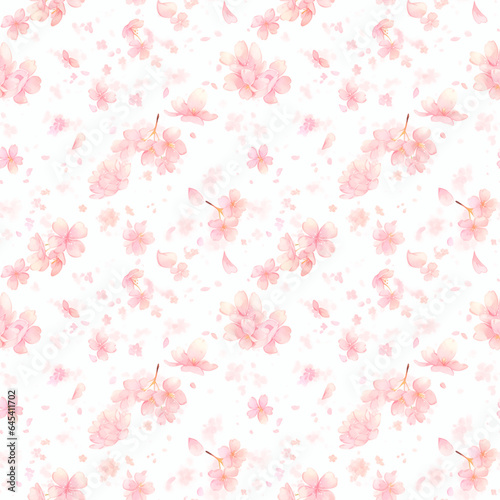 Sakura cherry blossom  Seamless watercolor floral patterns. Japanese abstract style. Use for wallpapers  backgrounds  packaging design  or web design