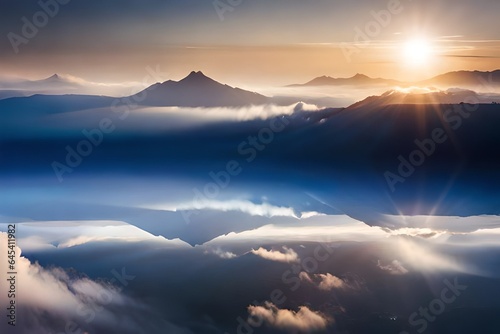 sunrise in the mountains