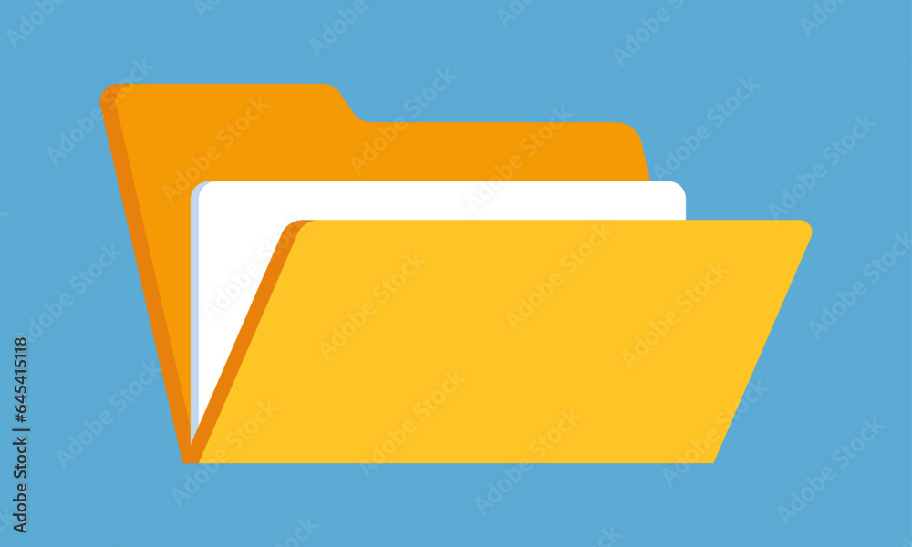 open yellow folder vector illustration design