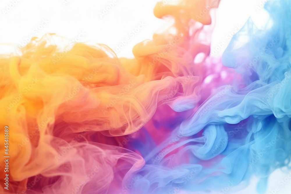 Abstract colorful smoke on white background Abstract colorful smoke on white background