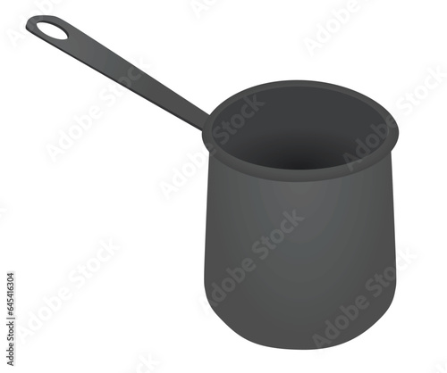 Grey coffee pot.  vector  illustration photo