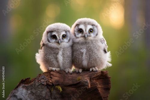 Boreal owl chicks next to each other © Venka