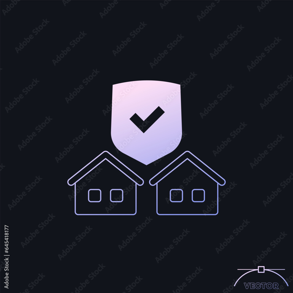 Obraz premium landlord insurance icon, vector design