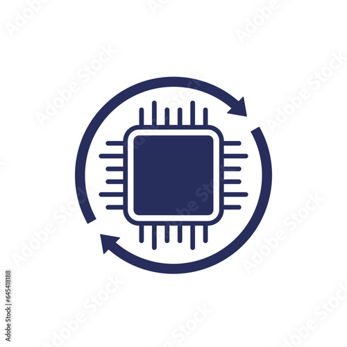 Obraz na płótnie firmware update icon with arrows