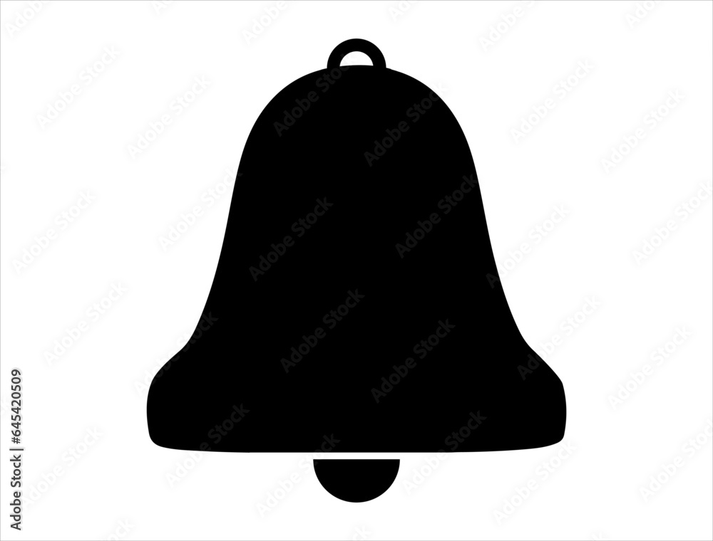 Bell silhouette vector art white background Bell silhouette vector art white background
