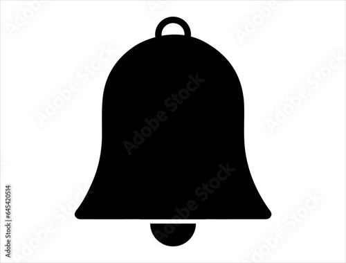 Bell silhouette vector art white background