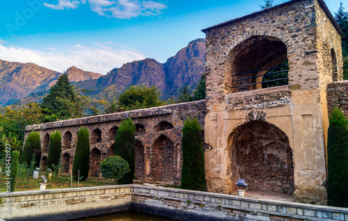 Pari Mahal or Peer Mahal, also known as The Palace of Fairies, is a seven-terraced Mughal garden located at the top of Zabarwan mountain range, overlooking the city of Srinagar. photo
