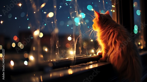 cat on a window sill © mai