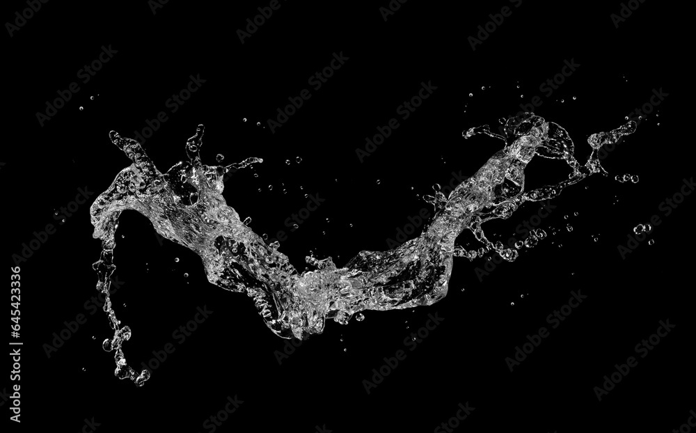 Water splash isolated on black background. Water splash isolated on black background.