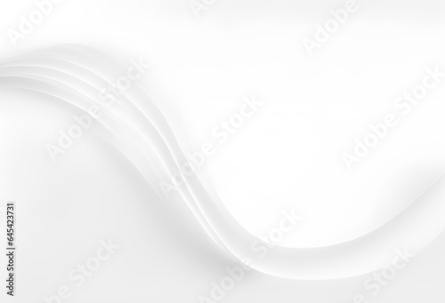 White Minimal Smooth bend and soft gradient curve design white color background with very soft geometric. white color background elegant simplicity. The lines are sparse. AI Generative, illustration