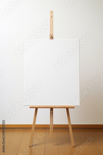A blank canvas on an artist's easel