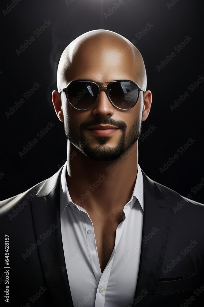 Studio portrait of serious gangster. close-up image of handsome men Studio portrait of serious gangster. close-up image of handsome men
